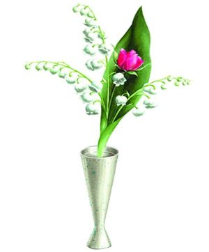3 BRINS + 1 ROSE EN VASE $$$